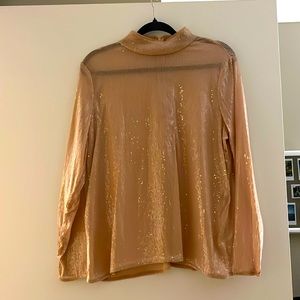 ELOQUII Sequence mock turtle neck, sheer